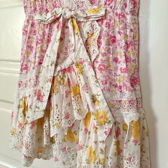 NWT loveshackfancy belen mini dress lemonade stand - Picture 3 of 6